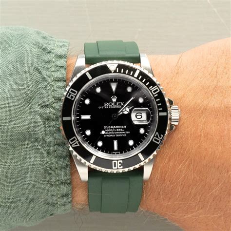 rolex submariner gummiband|rolex submariner with rubber strap.